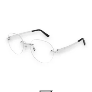 Eyeglasses,Men Cartier eyeglasses CT0408O 002/SILVER Cartier