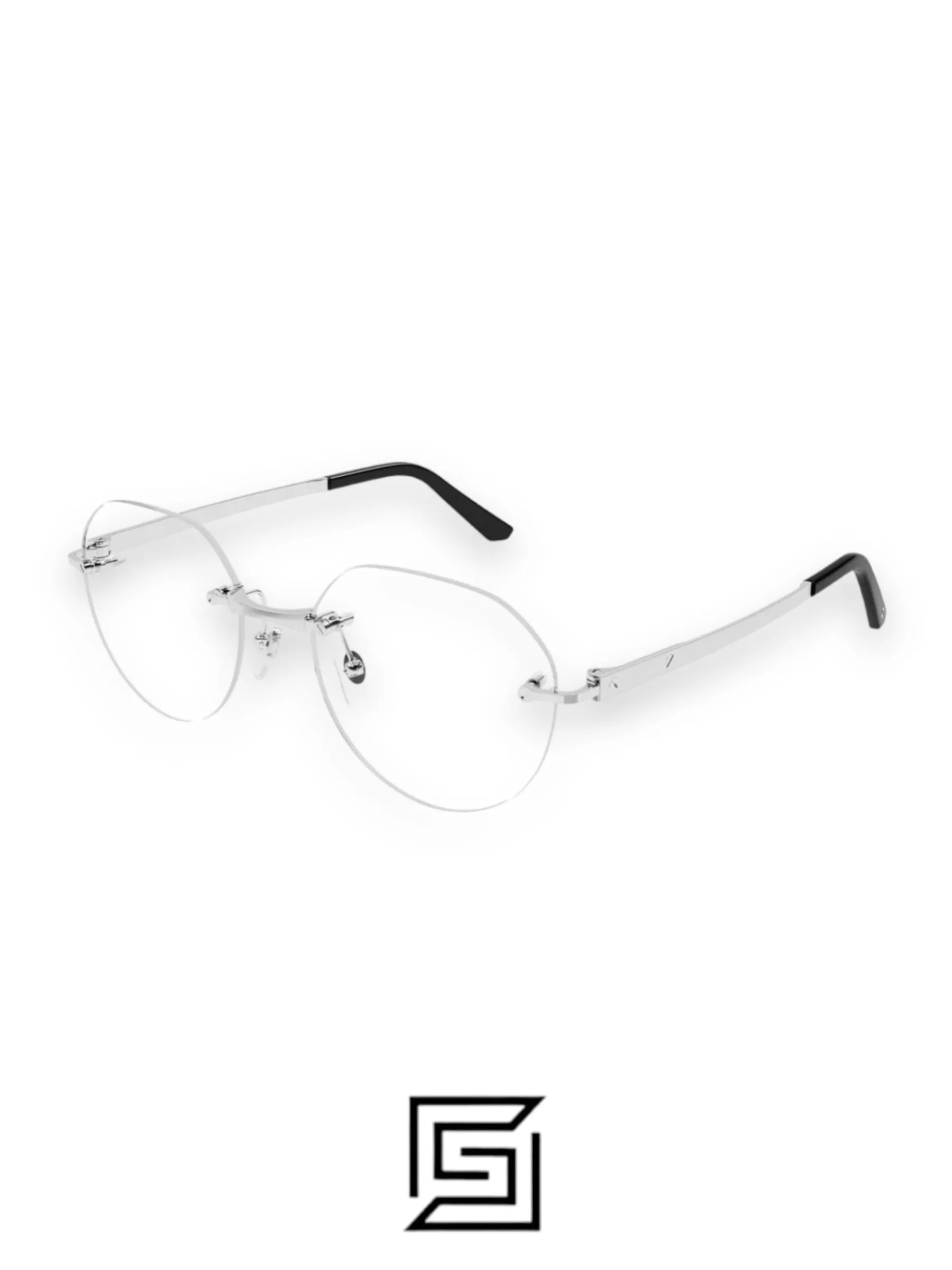 Eyeglasses,Men Cartier eyeglasses CT0408O 002/SILVER Cartier