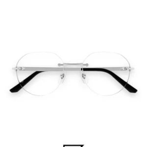Eyeglasses,Men Cartier eyeglasses CT0408O 002/SILVER Cartier