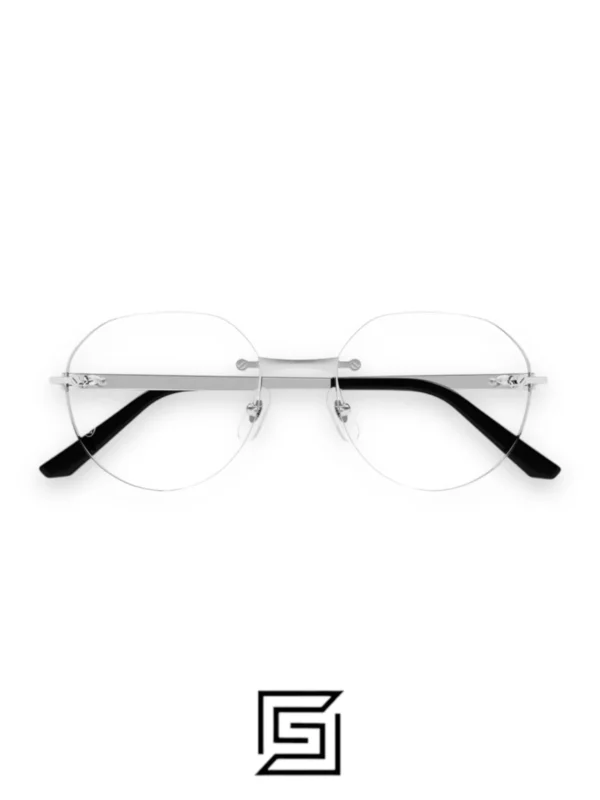 Eyeglasses,Men Cartier eyeglasses CT0408O 002/SILVER Cartier