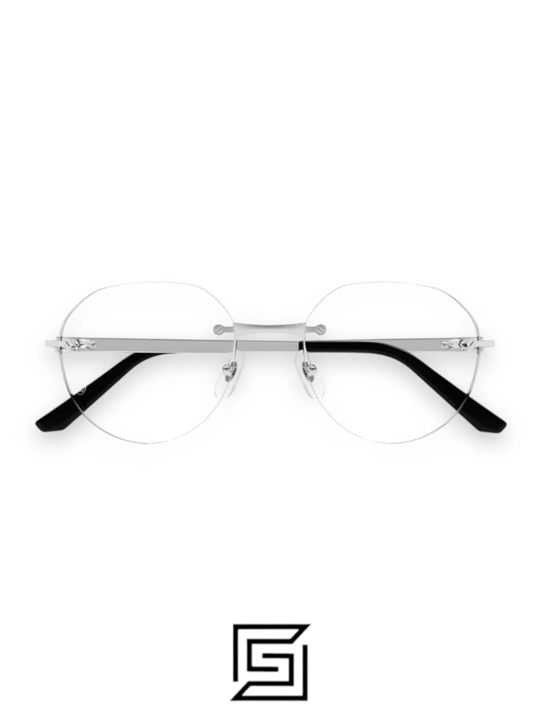 Eyeglasses,Men Cartier eyeglasses CT0408O 002/SILVER Cartier
