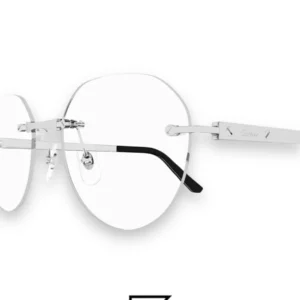 Eyeglasses,Men Cartier eyeglasses CT0408O 002/SILVER Cartier