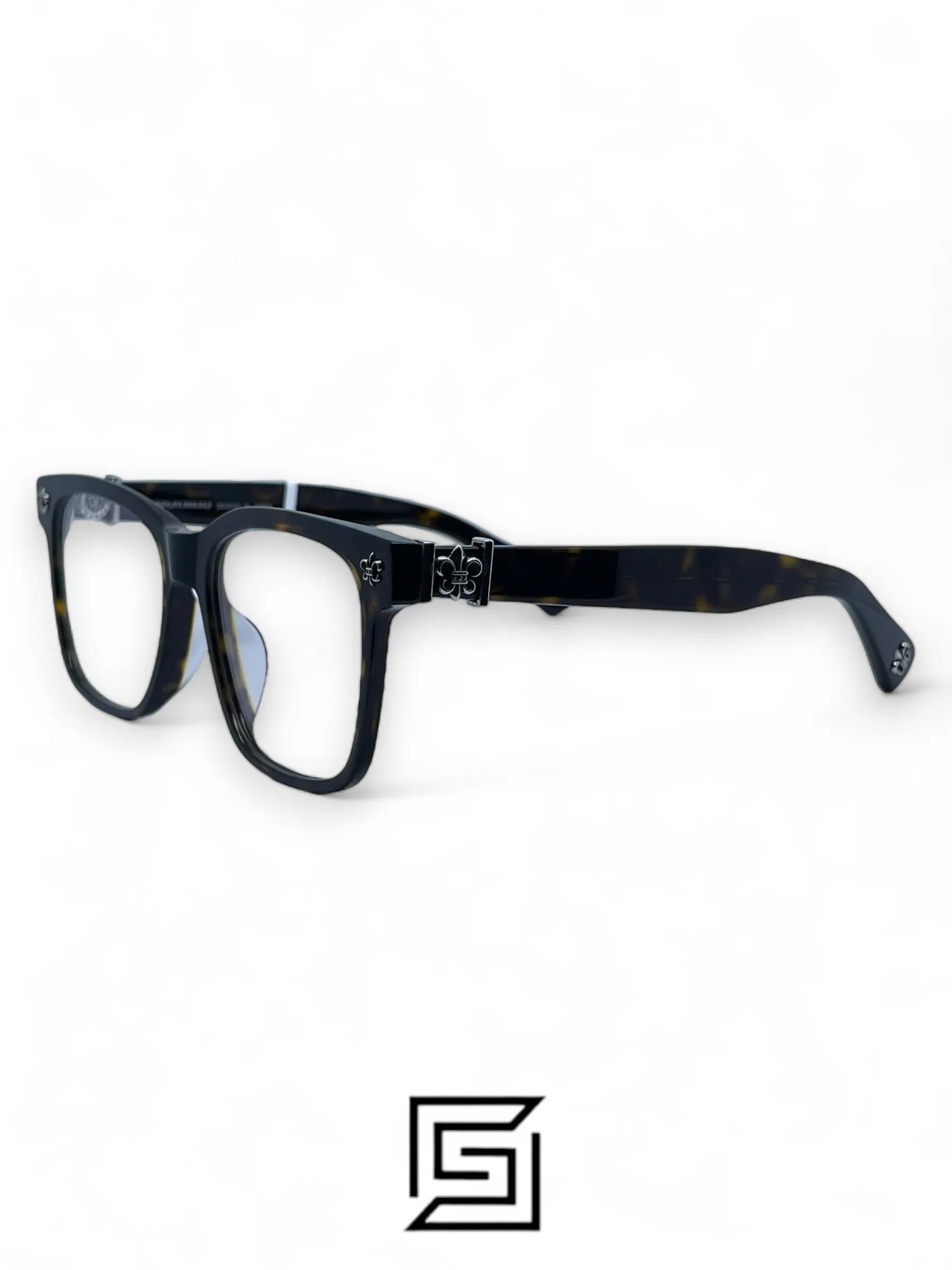 Eyeglasses,Men eyeglasses Chrome Heart CH8245 - Tiger Chrome Heart