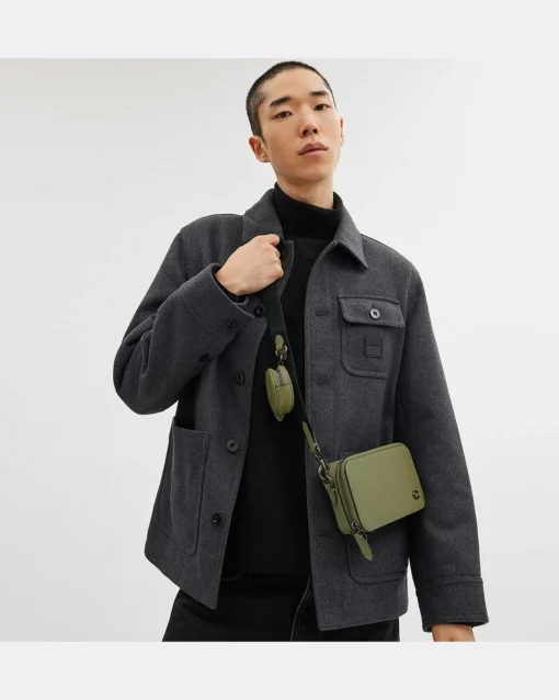 Bags,Leather,Women Coach leather Charter Slim Crossbody Green CC070 Coach