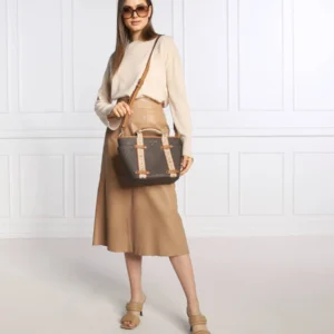 Bags,Leather,Women leather Michael Kors Maeve Small Bag with Logos For Women Model 30T2G5VT1B Brown, Brown/Acorn Michael Kors