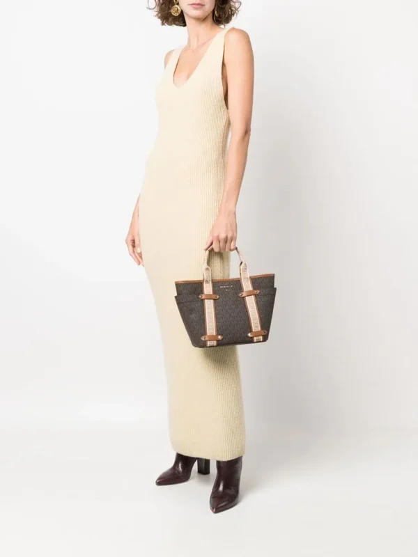 Bags,Leather,Women leather Michael Kors Maeve Small Bag with Logos For Women Model 30T2G5VT1B Brown, Brown/Acorn Michael Kors