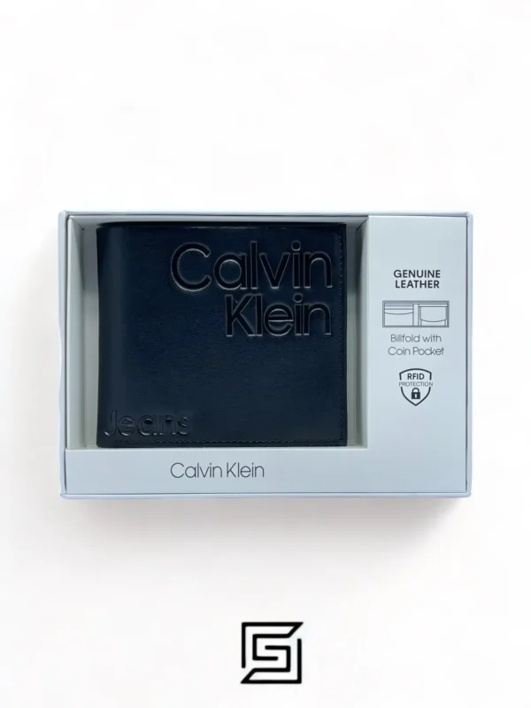 Leather,Wallets,Men wallets CK SINGLE WALLET CK LOGO BLACK INSIDE CK JEANS BIG BOX/BLACK Calvin Klein