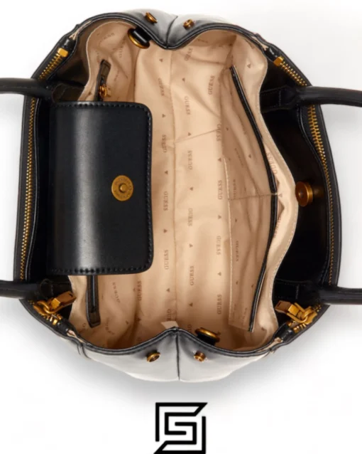 Bags,Leather,Women leather Guess Izzy Wide Tote SB865406 BLACK Guess