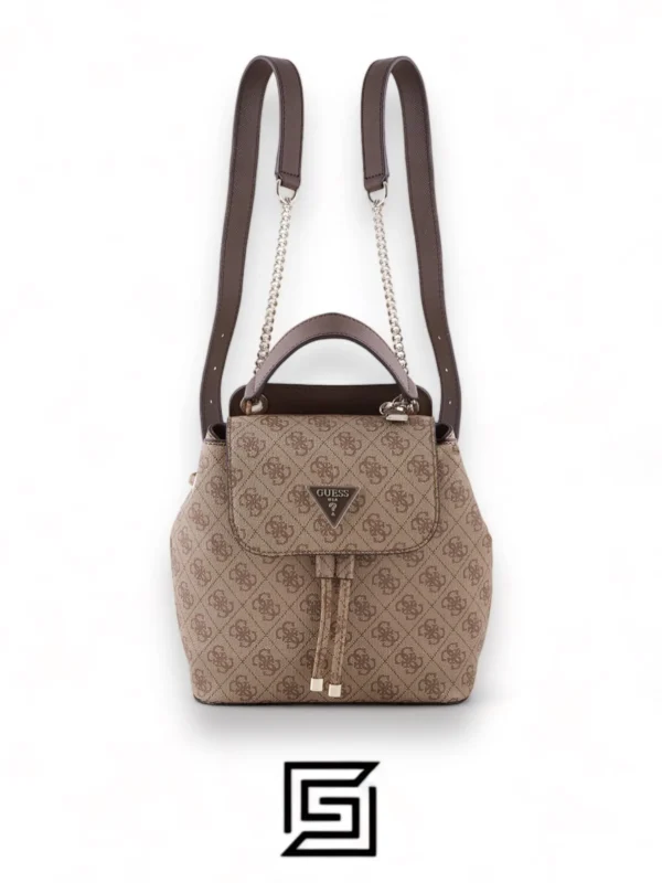 Bags,Leather,Women leather GUESS CORDELIA LOGO FLAP BACKPACK HWBG8377310 BIEGE Guess