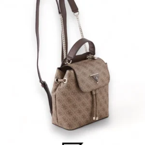 Bags,Leather,Women leather GUESS CORDELIA LOGO FLAP BACKPACK HWBG8377310 BIEGE Guess