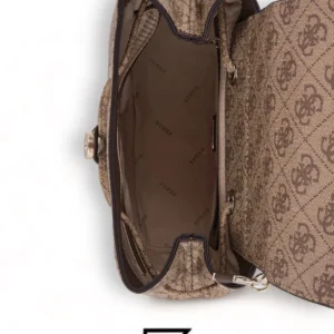 Bags,Leather,Women leather GUESS CORDELIA LOGO FLAP BACKPACK HWBG8377310 BIEGE Guess