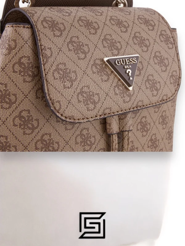 Bags,Leather,Women leather GUESS CORDELIA LOGO FLAP BACKPACK HWBG8377310 BIEGE Guess
