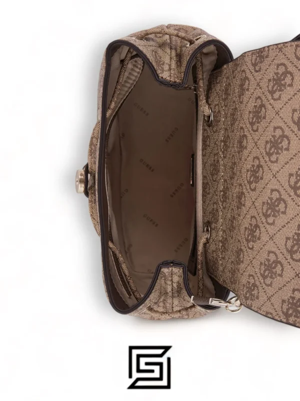 Bags,Leather,Women leather GUESS CORDELIA LOGO FLAP BACKPACK HWBG8377310 BIEGE Guess