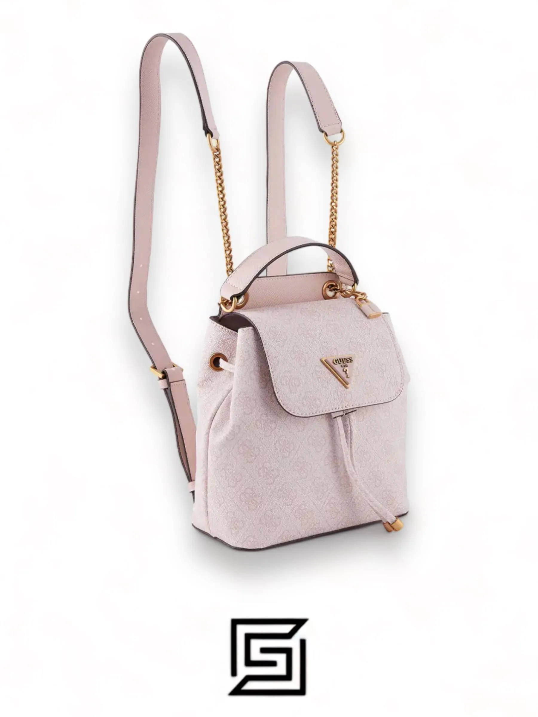 Bags,Leather,Women leather GUESS CORDELIA LOGO FLAP BACKPACK HWBG8377310 PINK Guess