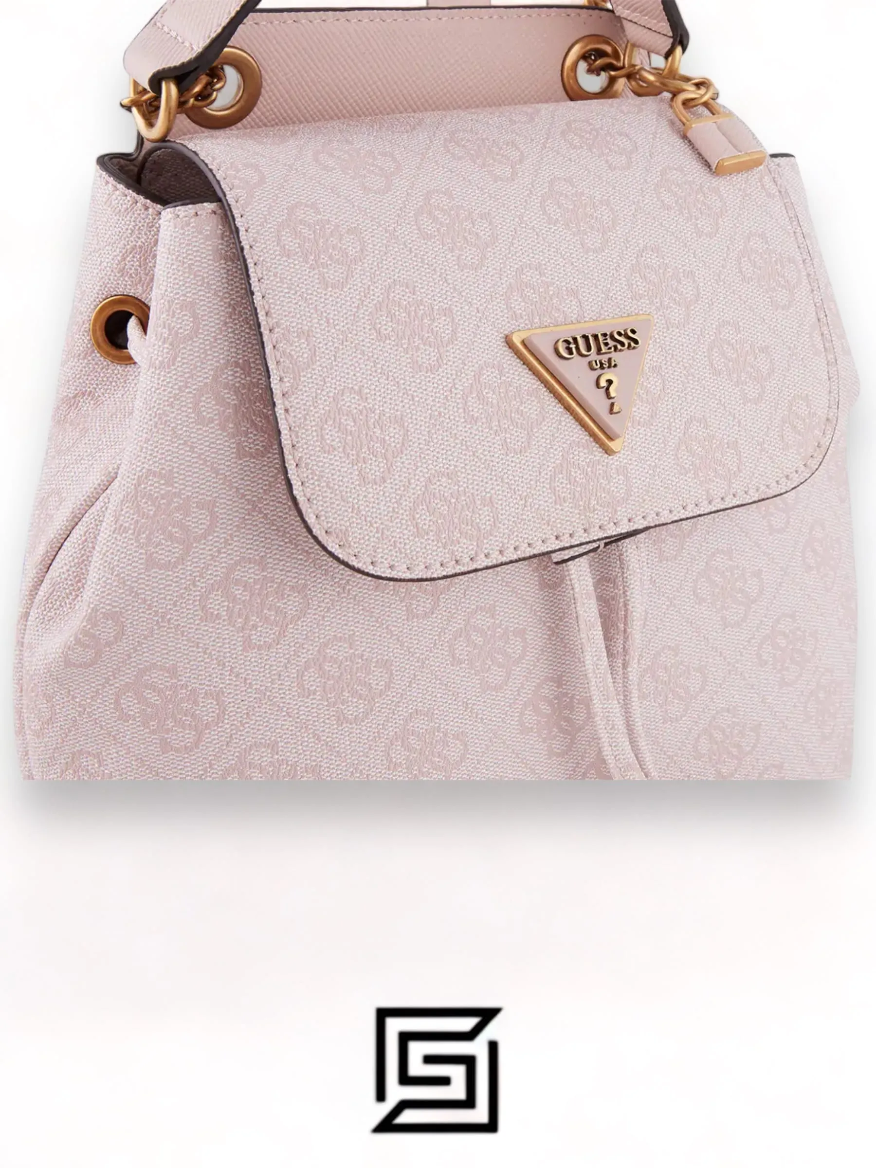 Bags,Leather,Women leather GUESS CORDELIA LOGO FLAP BACKPACK HWBG8377310 PINK Guess