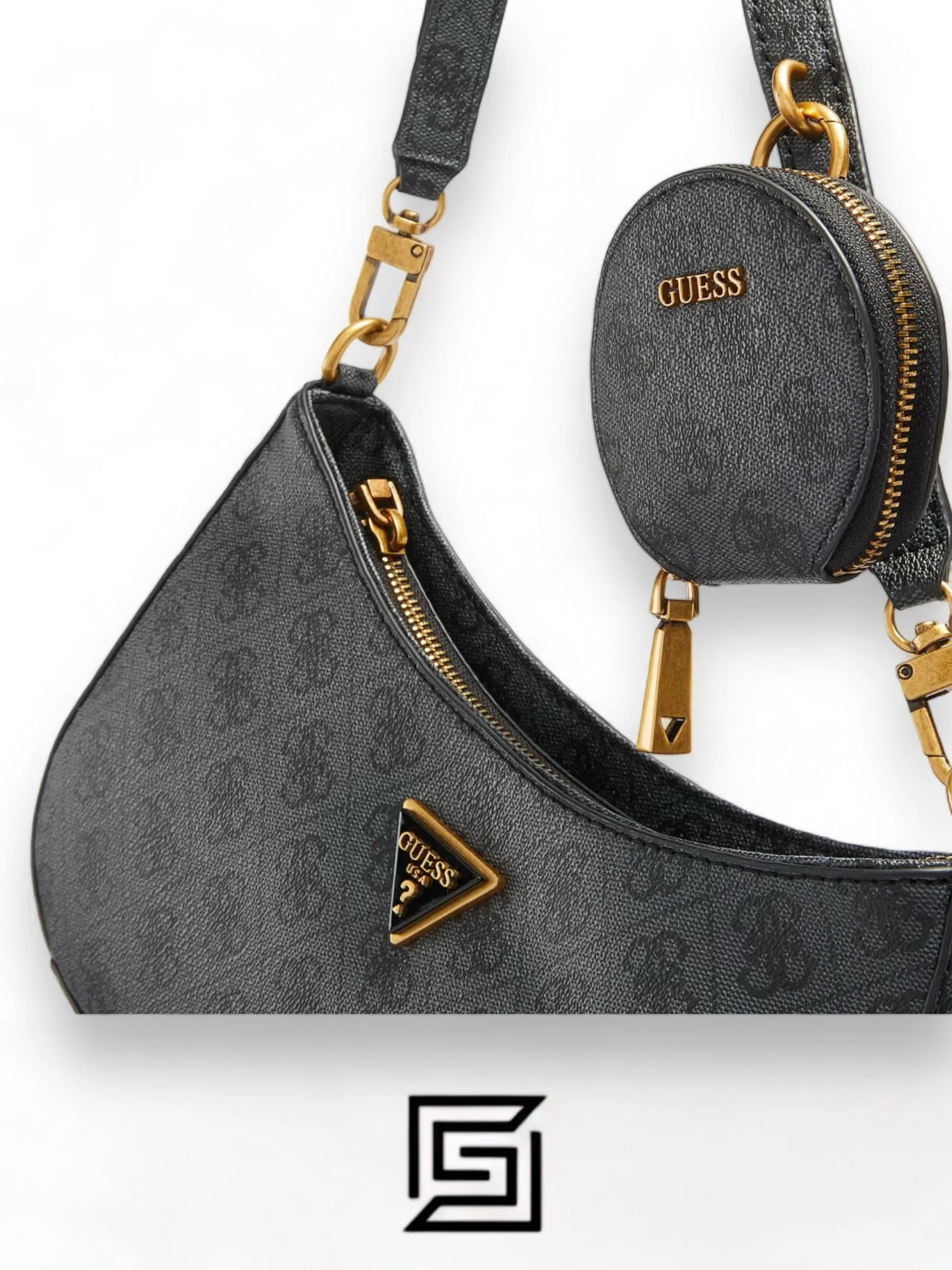 Bags,Leather,Women leather Guess Alexie Shoulder Bag VG841618 Grey BB841618 Guess