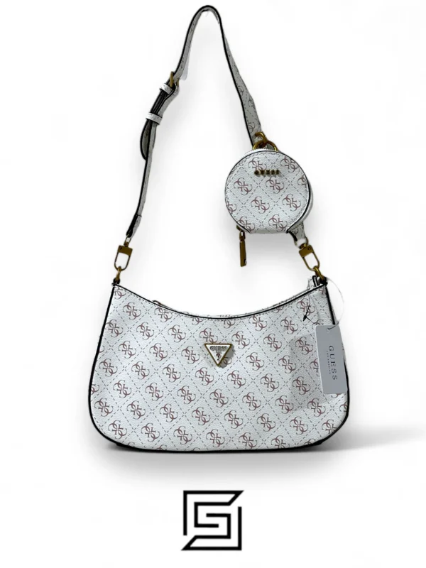 Bags,Leather,Women leather Guess Alexie Shoulder Bag VG841618 White BB841618 Guess