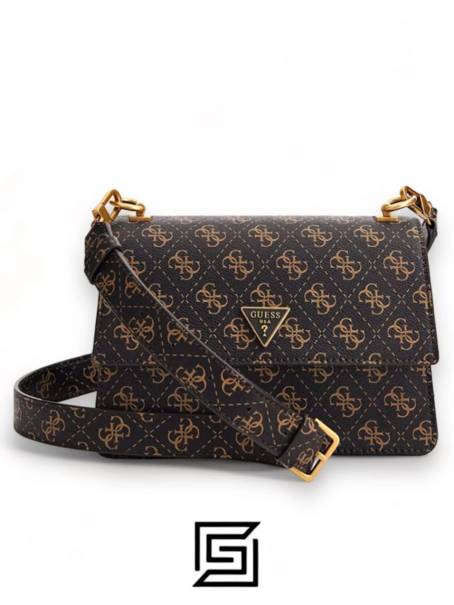 Bags,Leather,Women leather GUESS ALEXIE FLAP CROSSBODY BAG VG841619, HWVG84 16190 Brown Guess