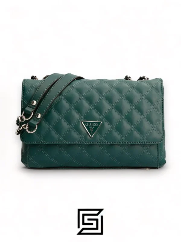 Bags,Leather,Women leather Guess Cessily Shoulder Bag and Trotter- PG767921 HWEV7679210 JST GREEN Guess