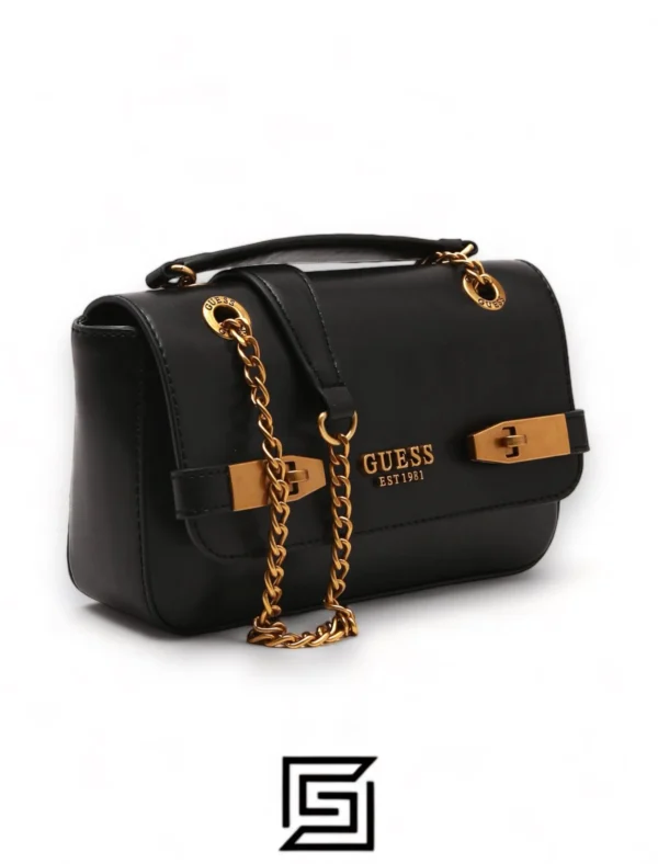 Bags,Leather,Women Guess leather Zadie Convertible Xbody Flap Handbag HWVB84 15210 Black Guess