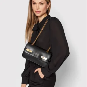 Bags,Leather,Women Guess leather Zadie Convertible Xbody Flap Handbag HWVB84 15210 Black Guess