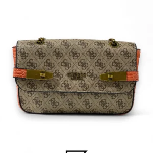 Bags,Leather,Women Guess leather Handbag Zadie Logo Cnvrtble Xbody Flap Orange Guess