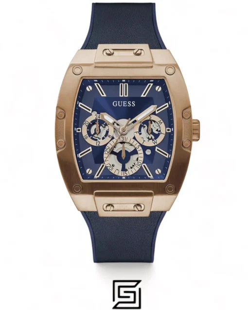 Men,Original Watches original-watches Men's Guess Rose Gold Multifunction Case Blue Strap Watch - GW0202G4 Guess