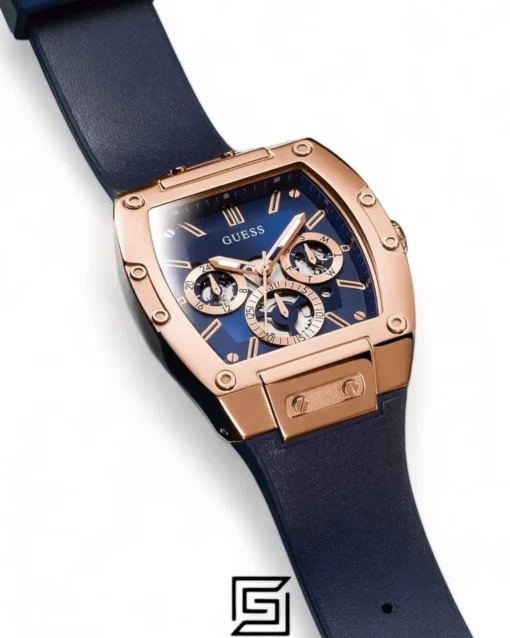 Men,Original Watches original-watches Men's Guess Rose Gold Multifunction Case Blue Strap Watch - GW0202G4 Guess