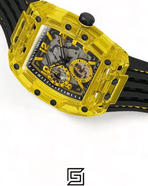 Men,Watches,Men,Original Watches original-watches GUESS Mens Black Yellow Multi-function Watch GW0499G2 Guess