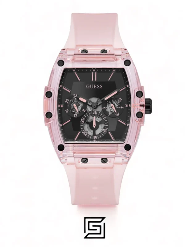 Men,Watches,Women,Men,Original Watches,Women watches GUESS GW0032G1 Men's Analogue Quartz Watch with Silicone Strap, rose Guess