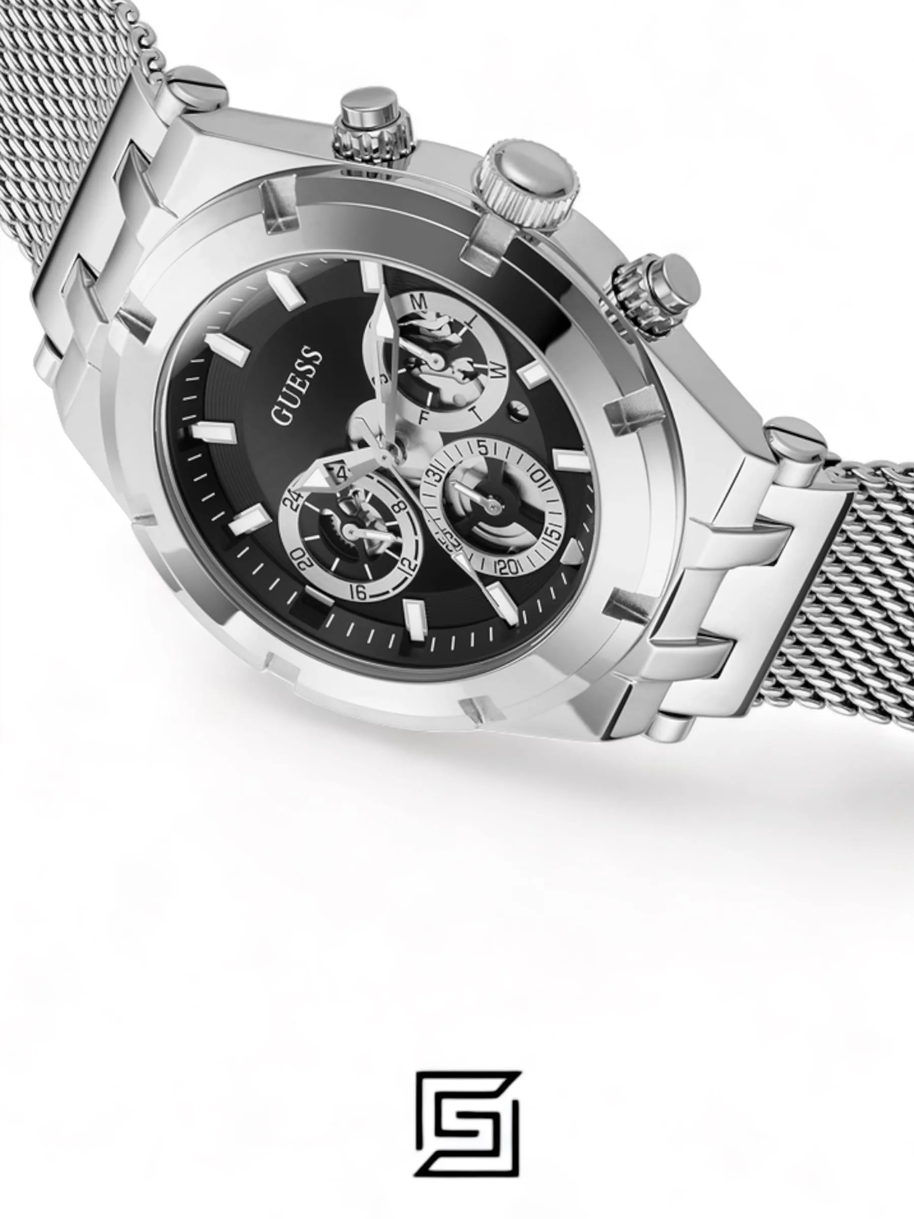 Men,Watches,Men,Original Watches original-watches GUESS Mens Silver Tone Multi-function Watch GW0582G1 Guess