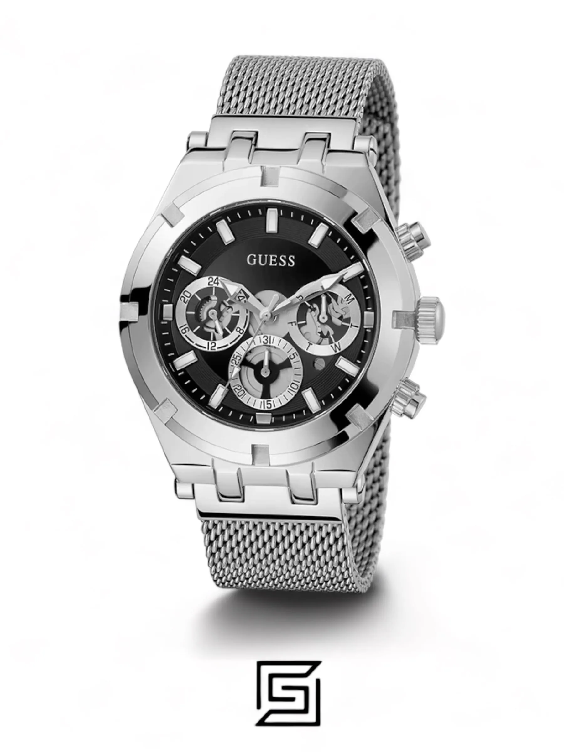 Men,Watches,Men,Original Watches original-watches GUESS Mens Silver Tone Multi-function Watch GW0582G1 Guess
