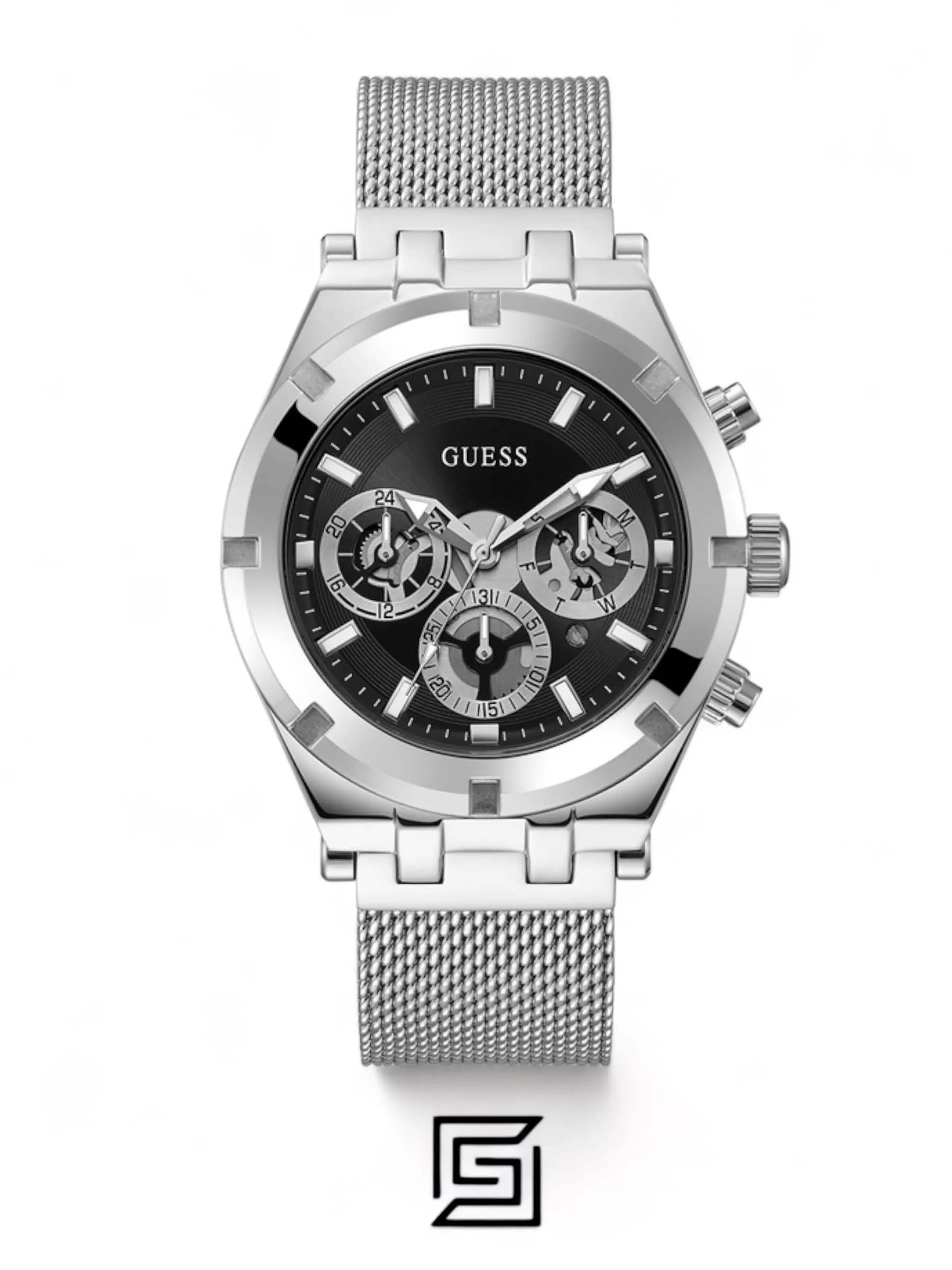 Men,Watches,Men,Original Watches original-watches GUESS Mens Silver Tone Multi-function Watch GW0582G1 Guess