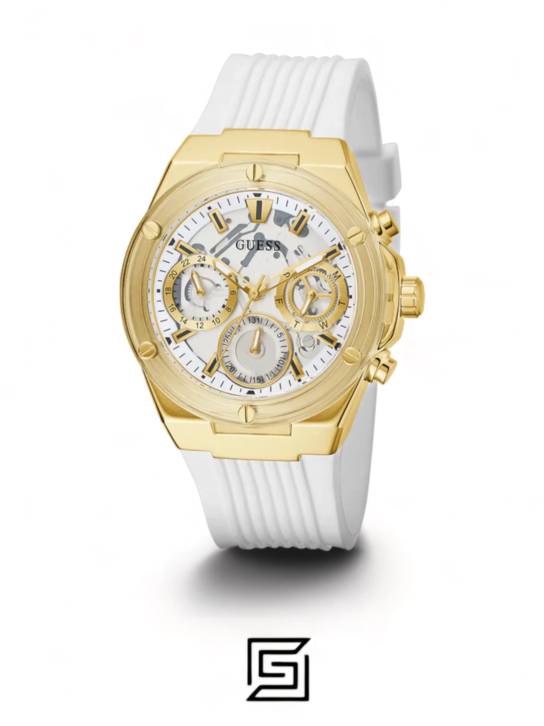 Original Watches,Women Guess original-watches ECO-FRIENDLY WHITE AND GOLD BIO-BASED WATCH GW0409L2 Guess