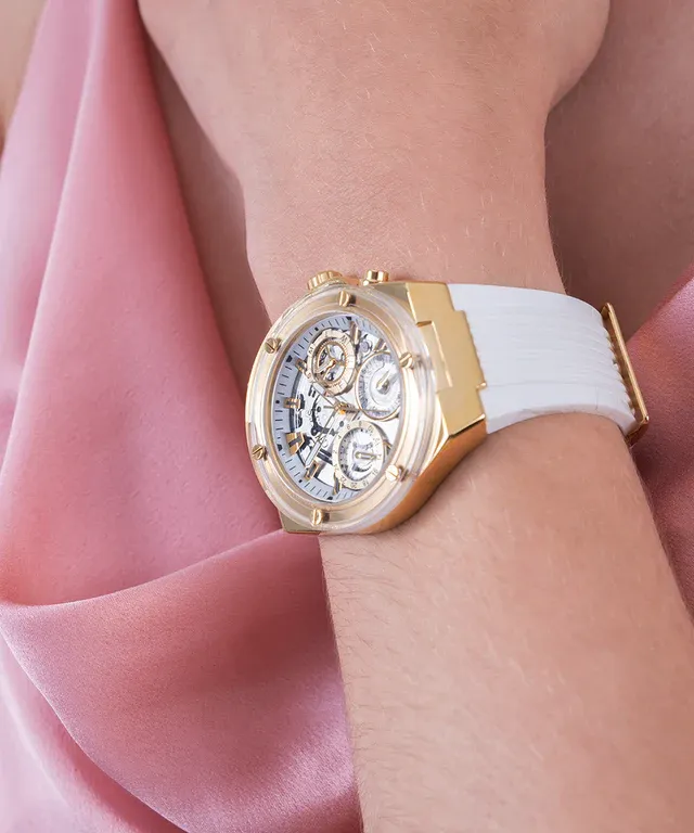 Original Watches,Women Guess original-watches ECO-FRIENDLY WHITE AND GOLD BIO-BASED WATCH GW0409L2 Guess
