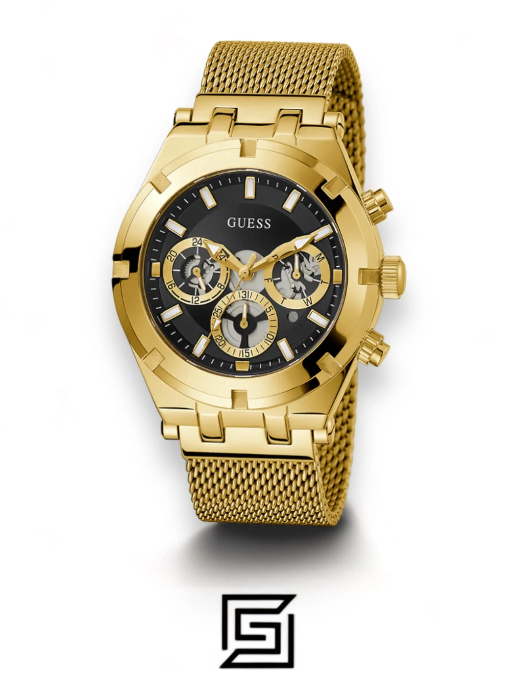 Men,Watches,Men,Original Watches watches GUESS Mens Gold Tone Multi-function Watch GW0582G2 Guess