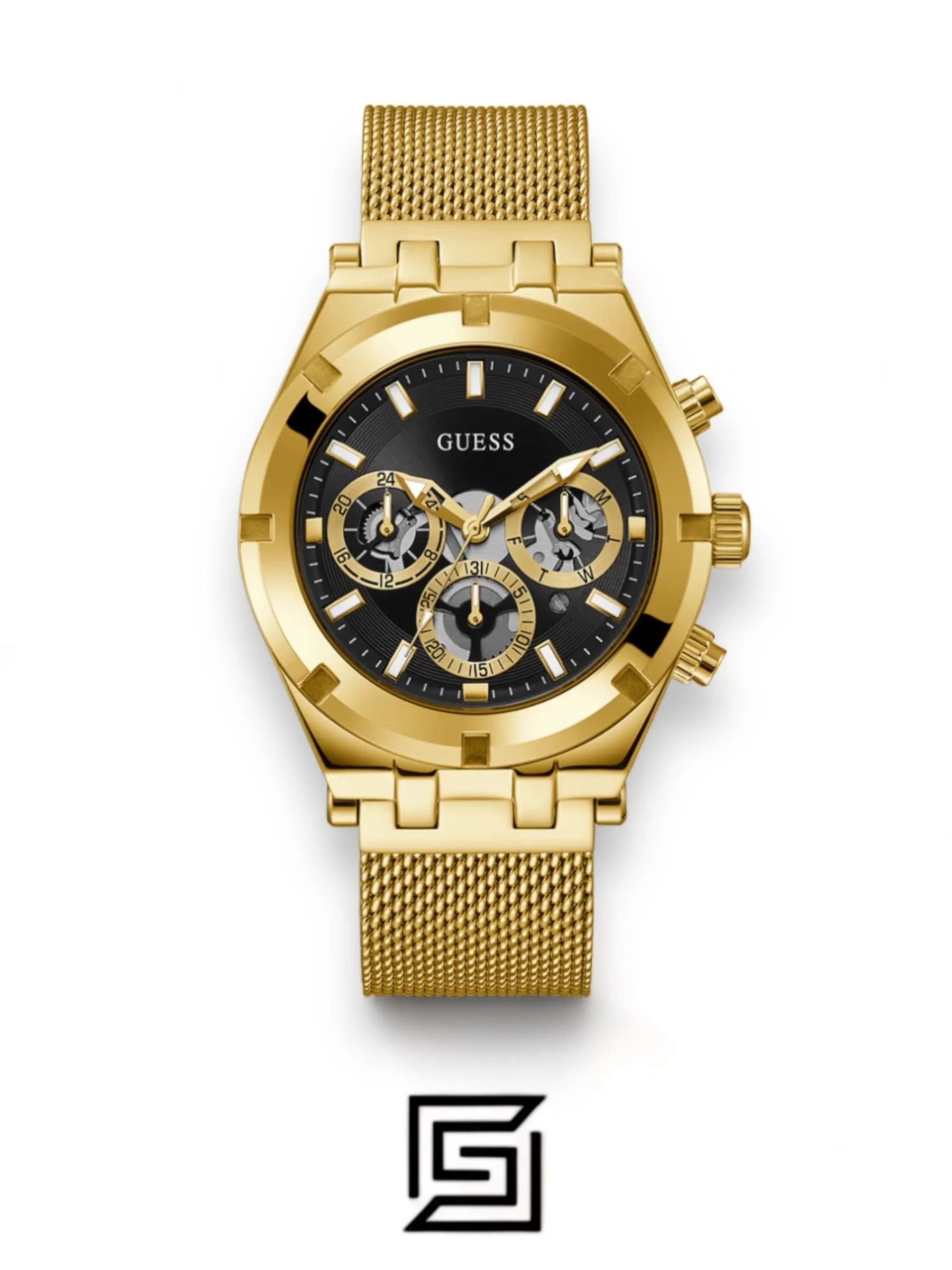 Men,Watches,Men,Original Watches watches GUESS Mens Gold Tone Multi-function Watch GW0582G2 Guess