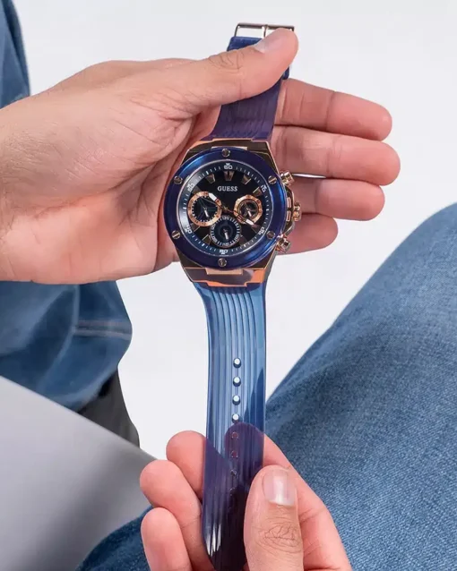 Men,Watches,Men,Original Watches Guess original-watches Men Chronograph Round Silicone Watch GW0425G3 - 46 mm Guess