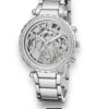 Original Watches,Women watches Women's Guess Stainless Steel Skeleton Dial Crystallized Glitz Watch GW0403L1 Guess