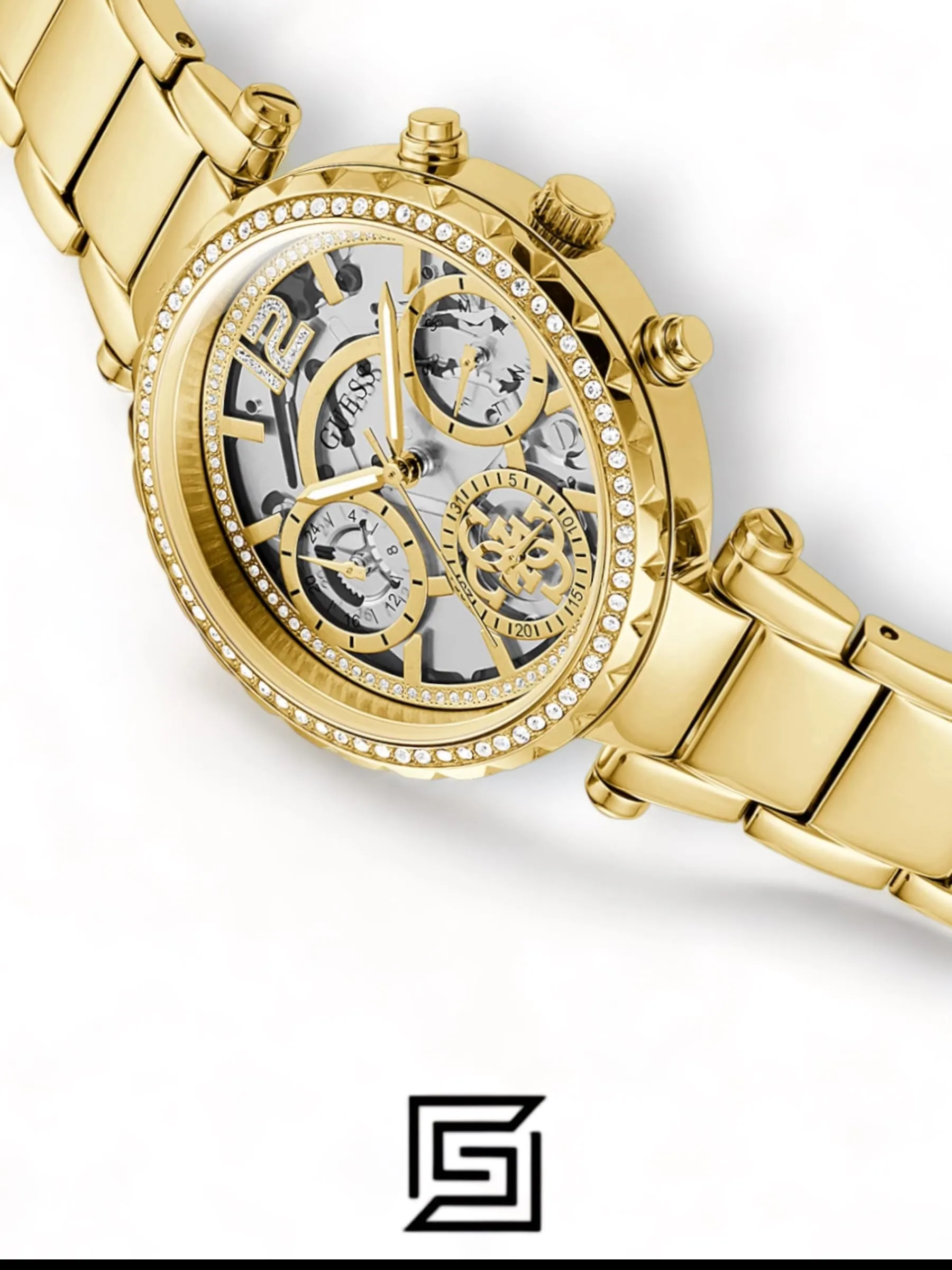 Watches,Women,Original Watches,Women watches GUESS Gold Tone Multifunction Watch GW0403L2 Guess