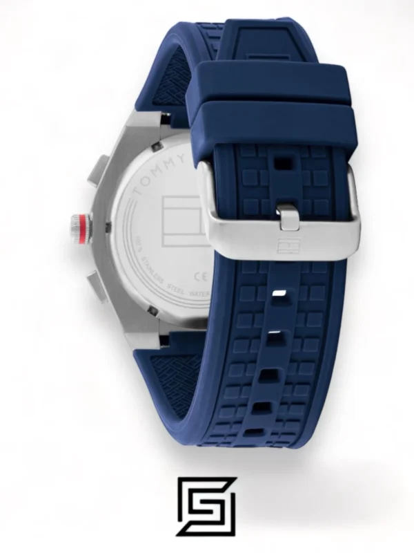 Men,Original Watches watches Tommy Hilfiger Men's Quartz Multifunction Stainless Steel and Silicone Strap Watch 1791899 Tommy Hilfiger