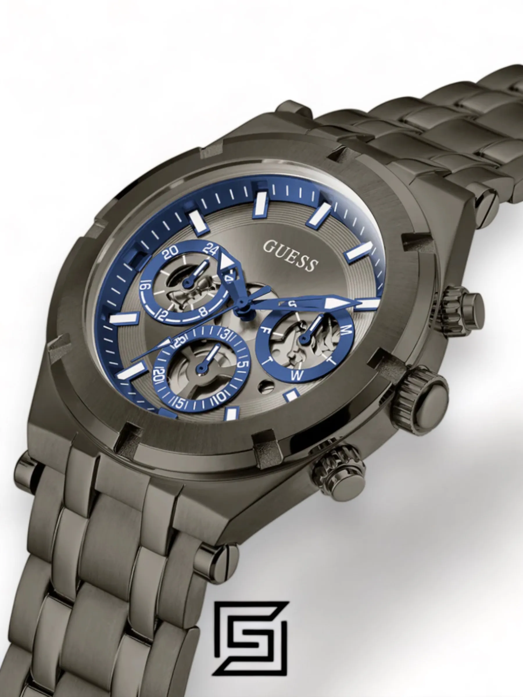 Men,Original Watches original-watches GUESS Mens Gunmetal Multi function Watch - GW0260G3 Guess