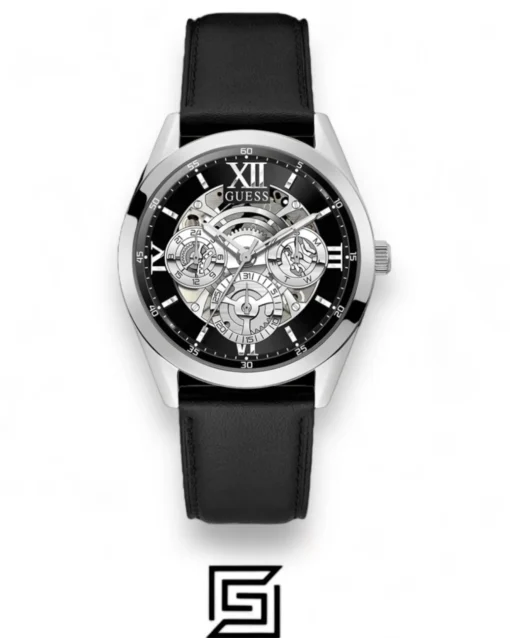 Men,Original Watches original-watches GUESS Mens Black Silver Tone Multi-function Watch - GW0389G1 Guess