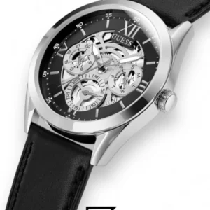 Men,Original Watches original-watches GUESS Mens Black Silver Tone Multi-function Watch - GW0389G1 Guess