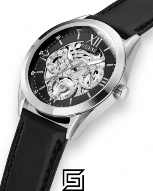 Men,Original Watches original-watches GUESS Mens Black Silver Tone Multi-function Watch - GW0389G1 Guess