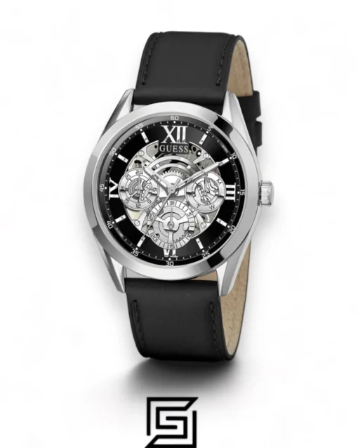 Men,Original Watches original-watches GUESS Mens Black Silver Tone Multi-function Watch - GW0389G1 Guess