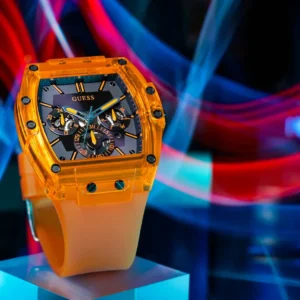 Men,Original Watches original-watches GUESS Mens Orange Multi-function Watch - GW0203G10 Guess