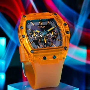 Men,Original Watches original-watches GUESS Mens Orange Multi-function Watch - GW0203G10 Guess