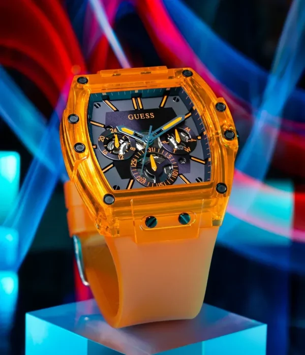 Men,Original Watches original-watches GUESS Mens Orange Multi-function Watch - GW0203G10 Guess