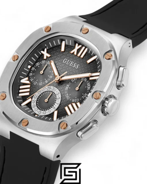 Men,Original Watches original-watches GUESS Mens Black Silver Tone Multi-function Watch - GW0571G1 Guess